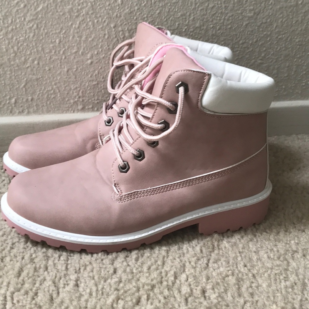 Pink size 10 workers boots